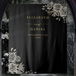 Tenture Fond de photomaton de mariage aux roses florales g