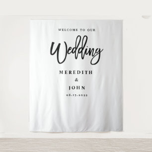 Tenture Fond de photomaton de mariage minimaliste moderne