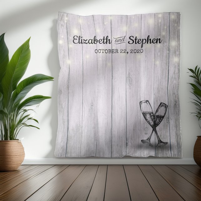 Tenture Fond de photomaton de mariage verre à champagne en (Créateur téléchargé)