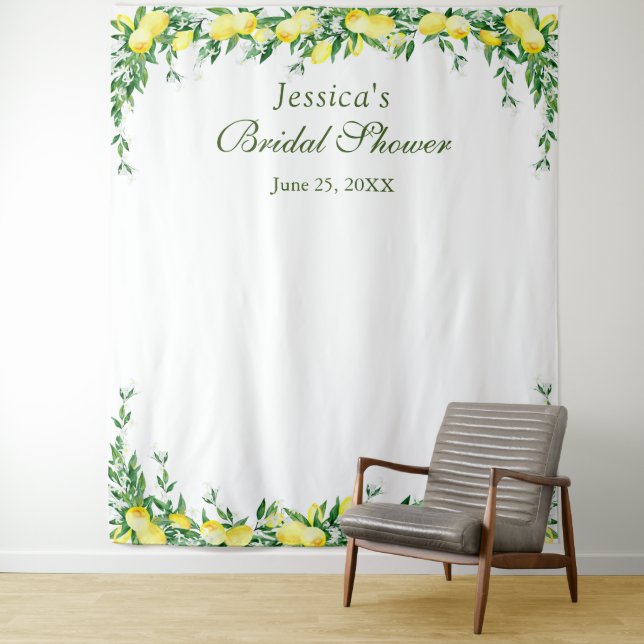 Tenture Fond de photomaton de shower de mariage Fleurs de  (En situation)