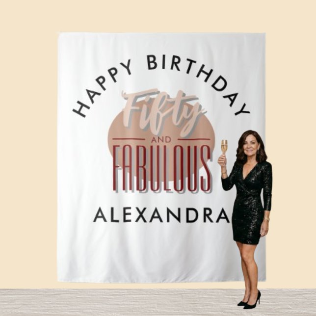 Tenture Fond de photomaton pour 50e anniversaire (50th birthday photobooth backdrop)