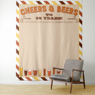 Tenture Fond de photomaton pour anniversaire Cheers and Be