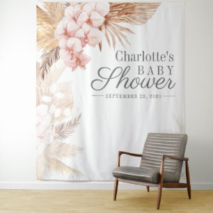Tenture Fond de photomaton pour Baby Shower avec herbe de
