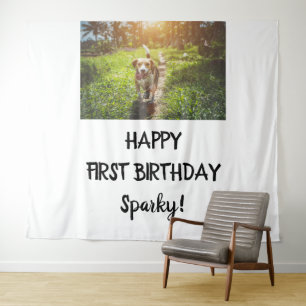 Tenture Fond de photomaton pour l'anniversaire d'un chiot