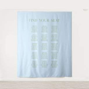 Tenture Fond de plan de table de mariage bleu et vert saug