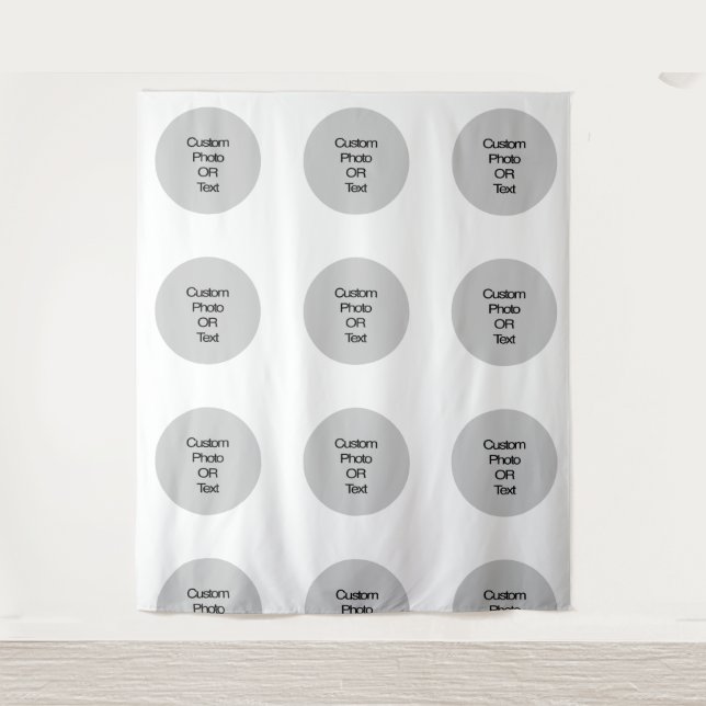 Tenture Fond de répétition à l'étape avec logo et/ou texte (Devant)