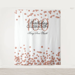 Tenture Fond de scène 100e anniversaire Rose Gold Blanc Co
