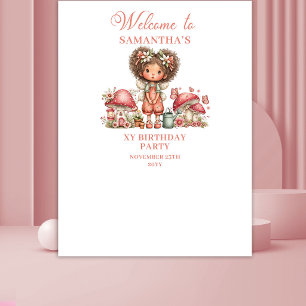 Tenture Fond de scène Anniversaire Floral Rose Fée Adorabl
