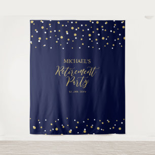 Tenture Fond de scène de fête de retraite avec confettis d