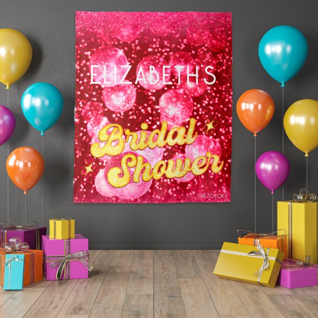 Tenture Fond de scène de fête disco pour mariage rose chau (Créateur téléchargé)