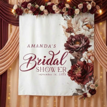 Fond de scène de mariage floral bordeaux lunatique