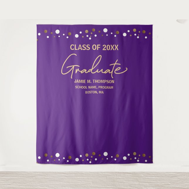 Tenture Fond de scène de remise des diplômes de la classe  (Devant)