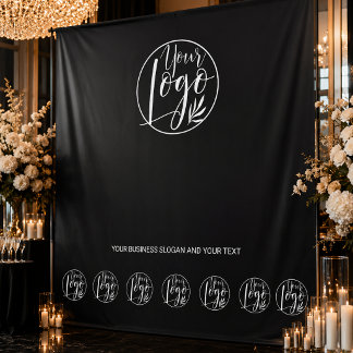 Tenture Fond de scène photo personnalisé avec logo d'entre