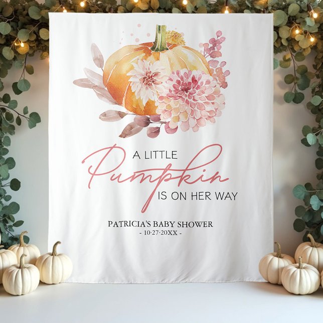 Tenture Fond de scène pour Baby Shower d'automne "Un Petit (Créateur téléchargé)