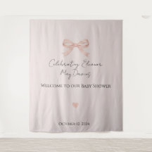 Fond de scène pour Baby Shower Fille Coquette Ruba