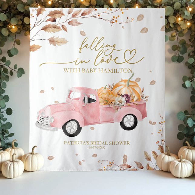 Tenture Fond de scène pour Baby Shower Tomber amoureux (Créateur téléchargé)