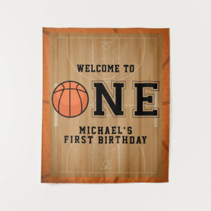 Tenture Fond de scène pour premier anniversaire de basketb