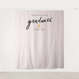 Tenture Fond de scène Prop Manuscrit Rose Diplômé