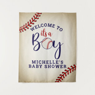 Tenture Fond de shower bébé baseball