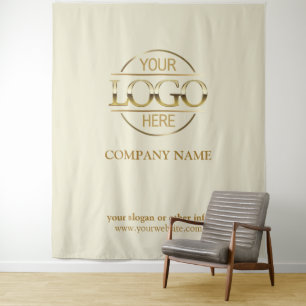 Tenture Fond de stand personnalisé de couleur beige pour l
