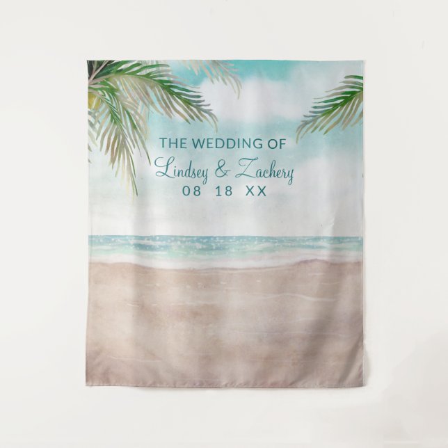 Tenture Fond de stand photo de mariage de plage Isle Breez (Devant)