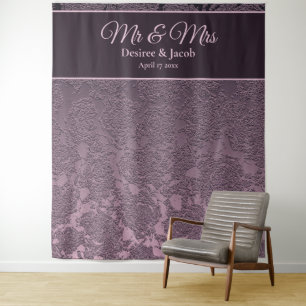 Tenture Fond de stand photo de mariage floral lavande mauv