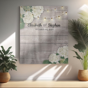 Tenture Fond de stand photo de mariage Hydrangea lumières