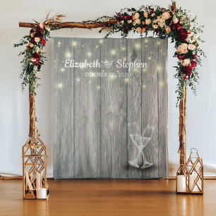 Tenture Fond de stand photo de mariage Verre à champagne e