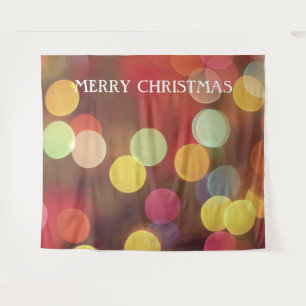 Tenture Fond de stand photo de Noël avec lumières colorées