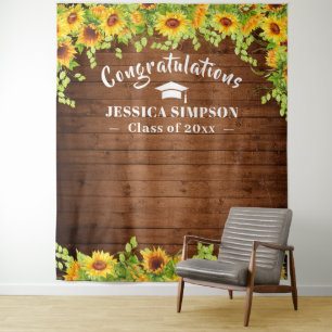 Tenture Fond de stand photo en bois rustique tournesol lum