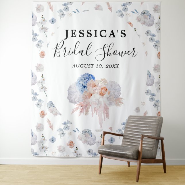 Tenture Fond de stand photo pour Baby Shower Floral (En situation)