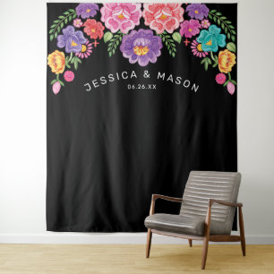 Tenture Fond de stand photo pour mariage Fiesta