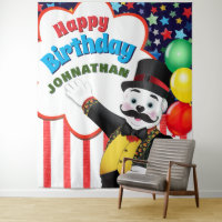 Fond de toile de cirque pour l'anniversaire d'un o