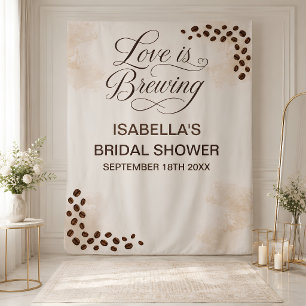 Tenture Fond de toile de douche de mariage "L'amour est en