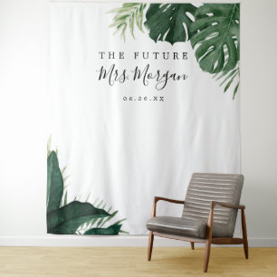 Tenture Fond de toile de douche de mariage Tropical Monste