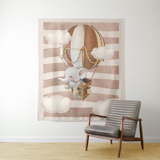 Tenture Fond de toile de douche virtuelle neutre pour élép (En situation)