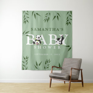 Tenture Fond de toile de fond de baby shower neutre avec u