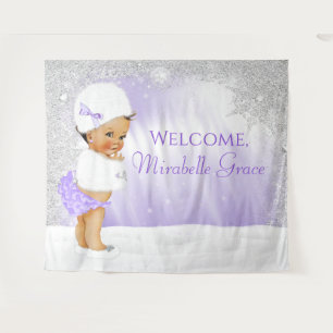 Tenture Fond de toile de fond de Baby Shower pour fille et