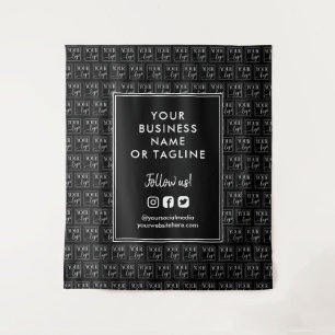Tenture Fond de toile de fond de médias sociaux à motif de