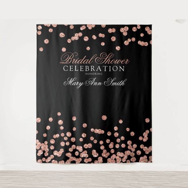 Tenture Fond de toile de fond en confettis rose gold pour  (Devant)