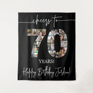 Tenture Fond de toile de fond joyeux anniversaire collage