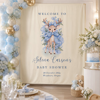 Tenture Fond de toile de fond pour Baby Shower au style aq