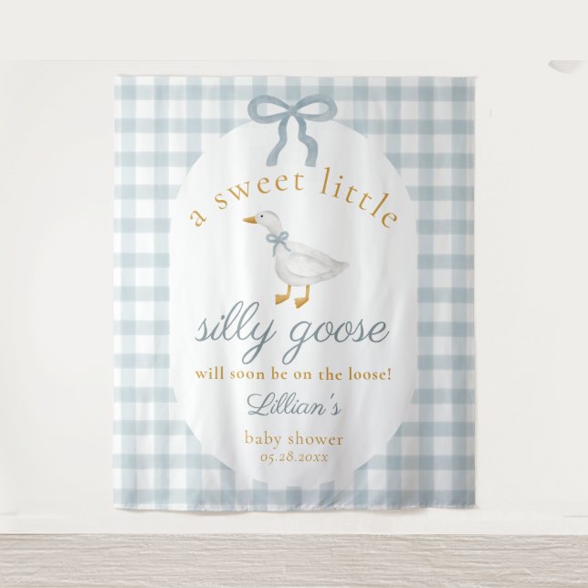 Tenture Fond de toile de fond pour Baby Shower avec Canard (Devant)