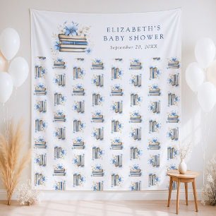 Tenture Fond de toile de fond pour Baby Shower Bleu Storyb