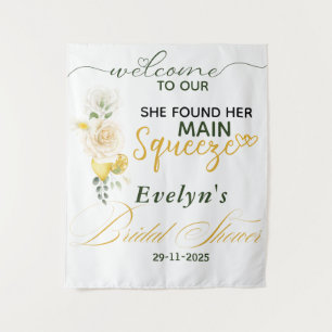 Tenture Fond de toile de fond pour Baby Shower Main Squeez
