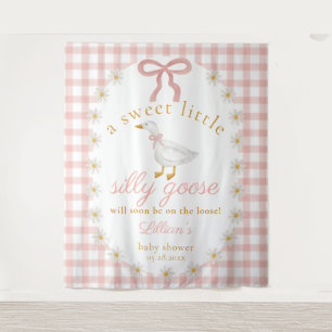 Tenture Fond de toile de fond pour Baby Shower Silly Goose