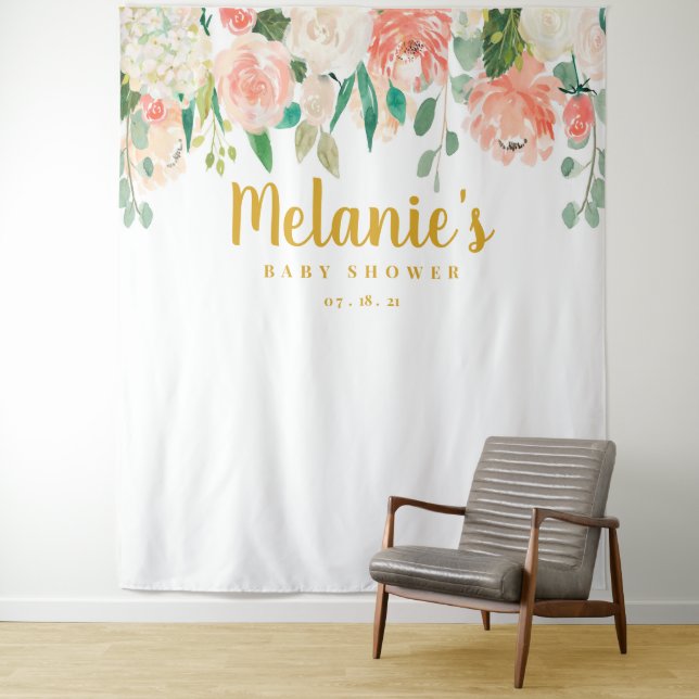 Tenture Fond de toile de fond pour bébé pêche, accessoire  (En situation)