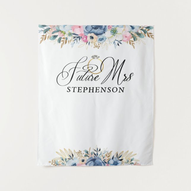 Tenture Fond de toile de fond pour la future Mme Floral po (Devant)