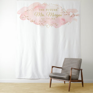 Tenture Fond de toile de mariage pour Mme Blush Future - A