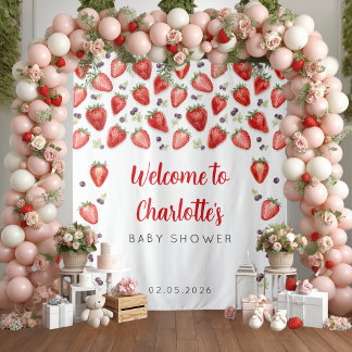 Tenture Fond de toile personnalisé pour Baby Shower aux fr